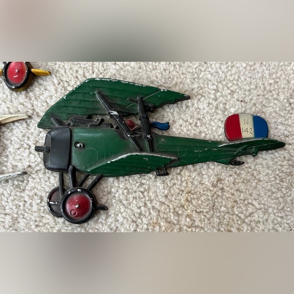 Vintage Sexton Homco 1975 Set Of 3 Airplanes Bi-Planes Cast Metal Wall Art - Picture 3 of 7